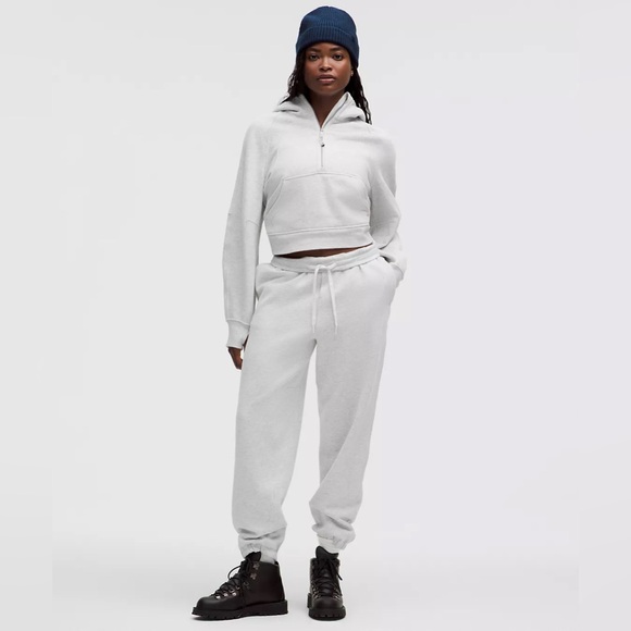 Part of MATCHING SET Lululemon Gray Sweatshirt Scuba Oversized Half-Zip Hoodie - Picture 2 of 9